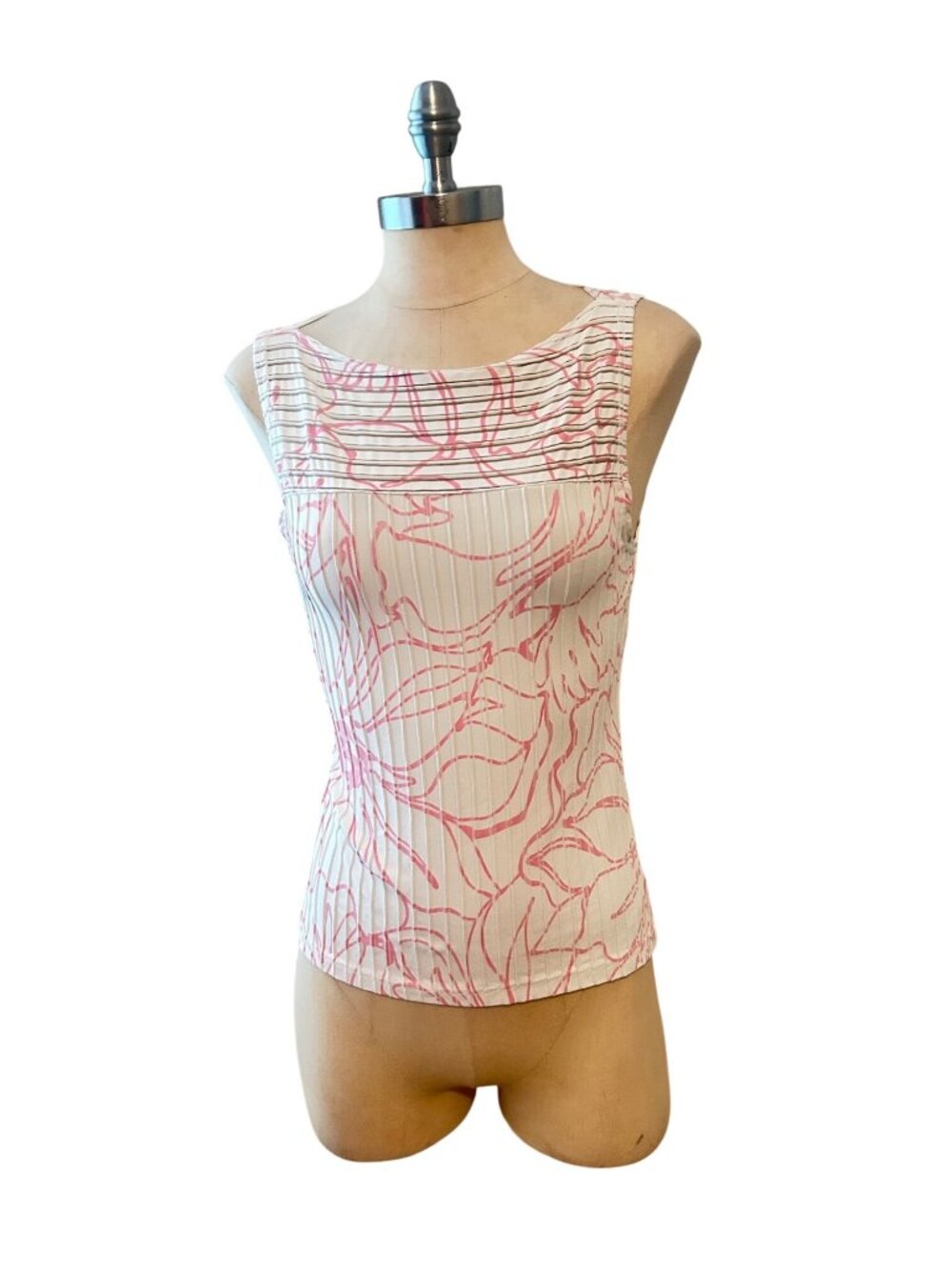 Anne Fontaine France Sleeveless Floral Print Pamela Top Size 2
